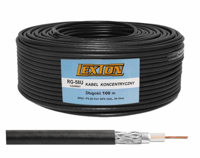 Przewód RG 58 LAMEX (kabel RG58) do anten CB (niskobudżetowy)