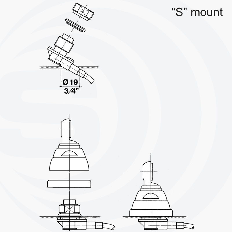 Sirio MGA 55-550 S (ze sprężyną) Antena montażowa VHF/UHF dostrajana 55-550MHz długość do 140cm