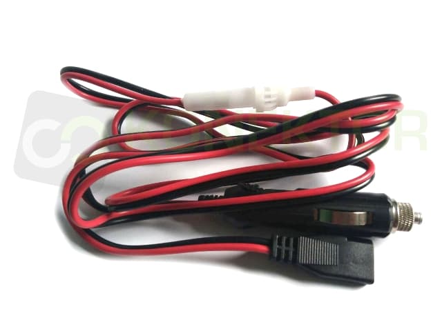 Kabel zasilający 3-pin z zalutowanym wtykiem do zapalniczki np. do President Uniden Cobra
