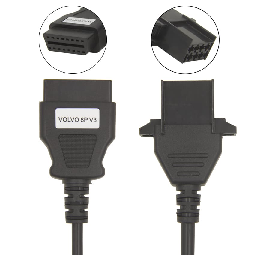 ADAPTER VOLVO OBD-II 16-PIN NA 8-PIN przejściówka do interfejsów diagnostycznych