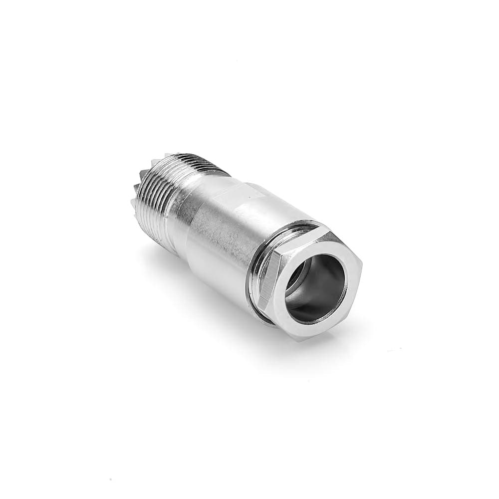 Gniazdo UHF skręcane na kabel RG-213, RF-10, H-1000 itp. (gniazdo SO-239 na przewód, do wtyku UC-1) PTFE/GOLD RADIORA