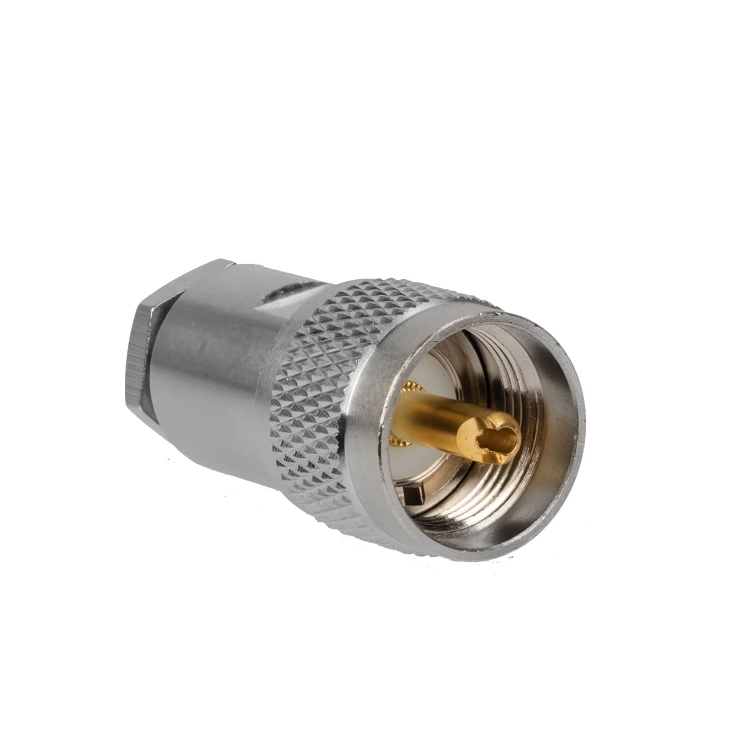 Wtyk UC-1 skręcany PL-259/7 PTFE/Gold RADIORA - złącze klampowane na przewód np. RF-7, Aircell 7 itp.