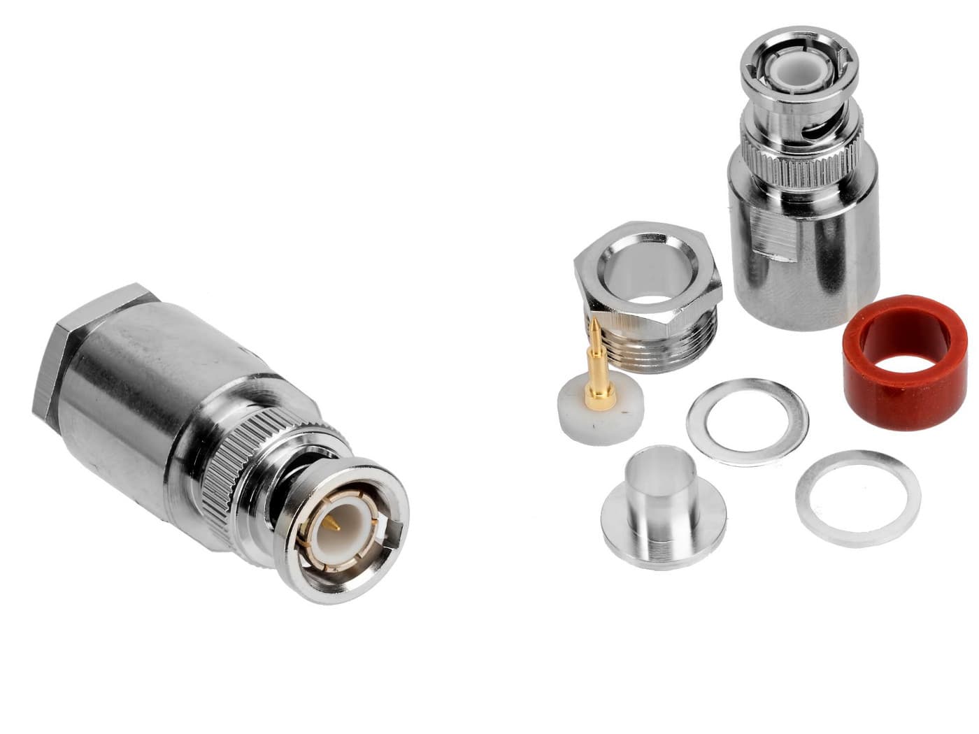 Wtyk BNC skręcany na przewód RG-213, RF-10, H-1000 PTFE/Gold RADIORA
