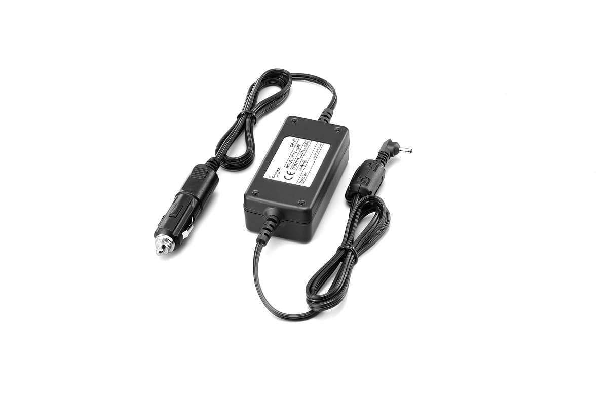 ICOM CP-20 ładowarka samochodowa 12/24 V do radiostacji lotnicznych IC-A6E, IC-A24, IC-25 CE, IC-A25 NE adapter samochodowy