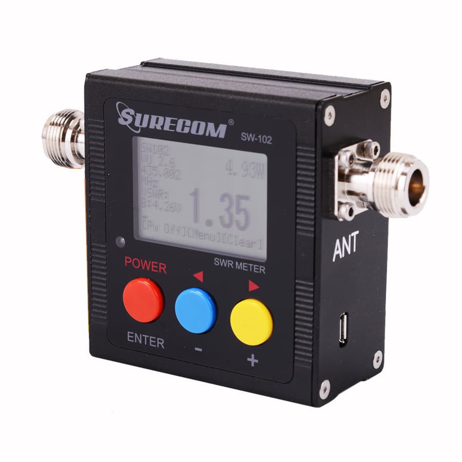 SURECOM SW-102 CYFROWY REFLEKTOMETR 125-525 MHz - miernik SWR, mocy oraz częstotliwości