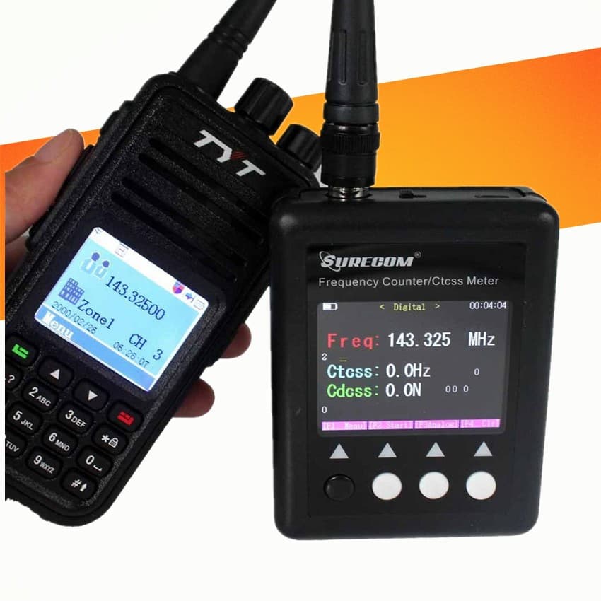 SURECOM SF-401 Plus miernik częstotliwości 27MHz - 3GHz licznik częstotliwości z TCXO skan CTCSS/DCS obsługa DMR 