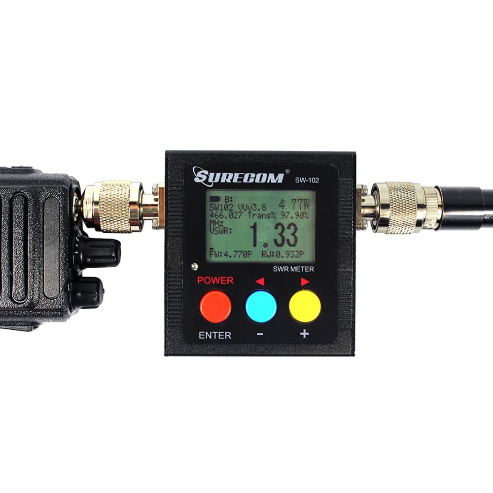 SURECOM SW-102 CYFROWY REFLEKTOMETR 125-525 MHz - miernik SWR, mocy oraz częstotliwości