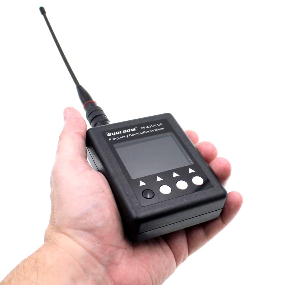 SURECOM SF-401 Plus miernik częstotliwości 27MHz - 3GHz licznik częstotliwości z TCXO skan CTCSS/DCS obsługa DMR 