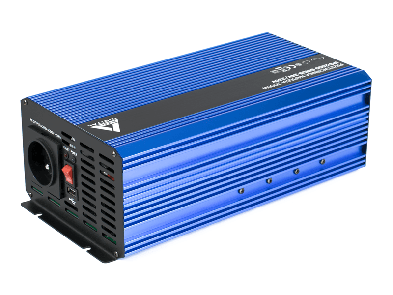 AZO IPS-2000-S SINUS PRZETWORNICA NAPIĘCIA 24V/230V 2000W z miękkim startem np. POMPY LODÓWKI - 3 lata gwarancji