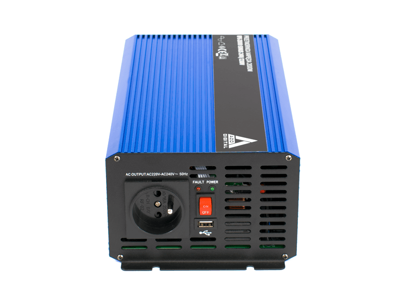 AZO IPS-2000-S SINUS PRZETWORNICA NAPIĘCIA 24V/230V 2000W z miękkim startem np. POMPY LODÓWKI - 3 lata gwarancji