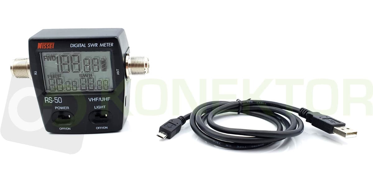NISSEI RS-50 CYFROWY REFLEKTOMETR 140-170/430-470 MHz - pomiar SWR/POWER miernik POLSKA INSTRUKCJA