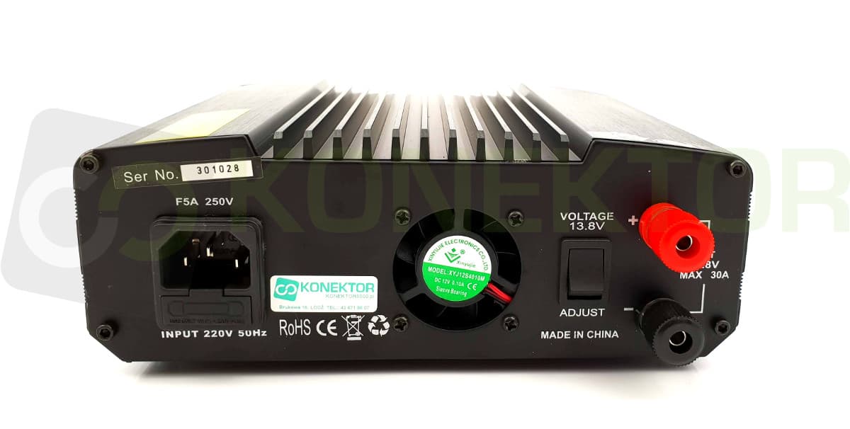 Nissei PS-30-SW-II zasilacz impulsowy 30A analogowy wskaźnik V/A, regulacja napięcia, solidna obudowa