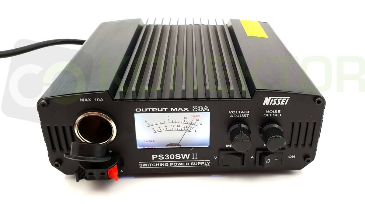 Nissei PS-30-SW-II zasilacz impulsowy 30A analogowy wskaźnik V/A, regulacja napięcia, solidna obudowa