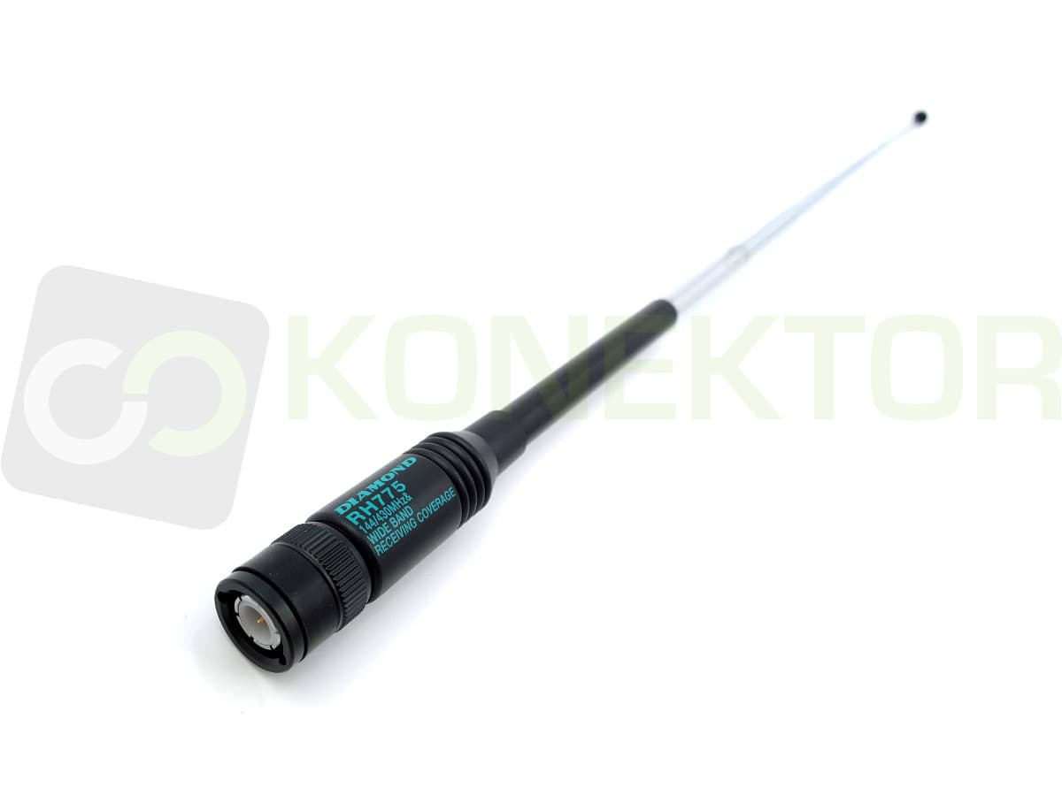 Diamond RH-775 BNC antena szerokopasmowa do skanerów, odbiorników SDR - zakres pracy 120-900MHz TELESKOPOWA 12-41cm