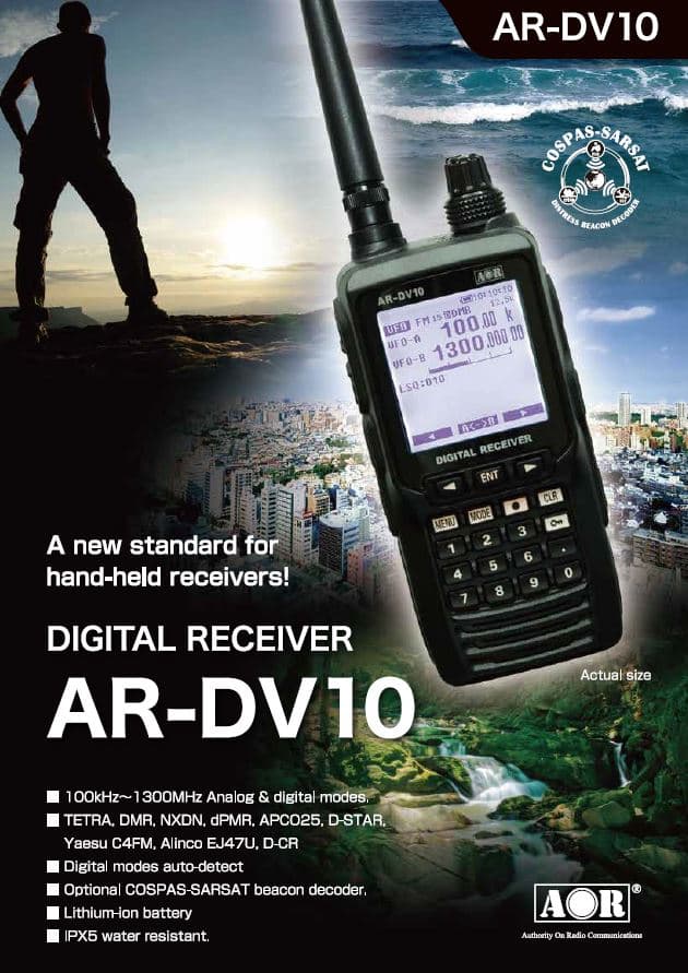 AOR AR-DV10 cyfrowy skaner szerokopasmowy 100kHz-1.3GHz (odbiornik szerokopasmowy AOR AR DV 10)