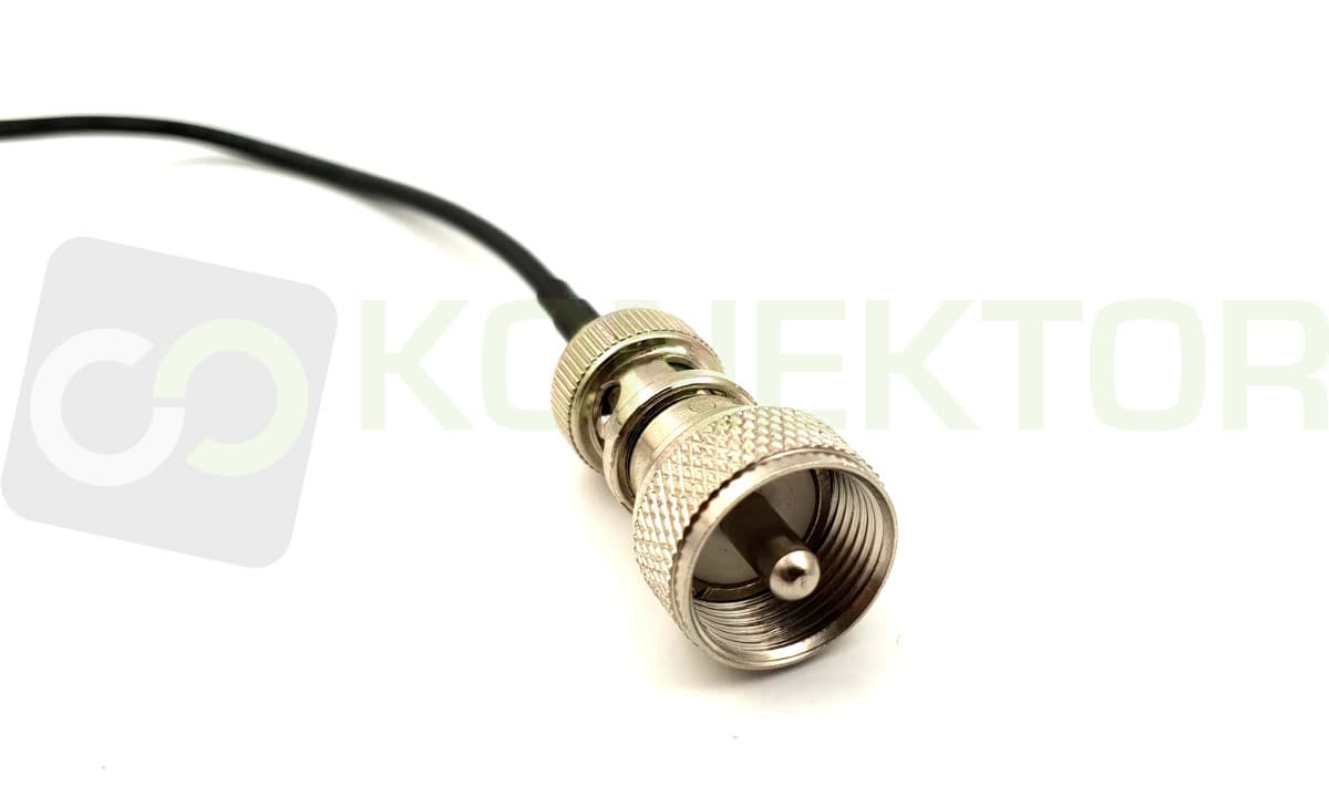 Przejściówka adapter gniazdo BNC / wtyk UC-1 (z BNC na wtyk UC-1)