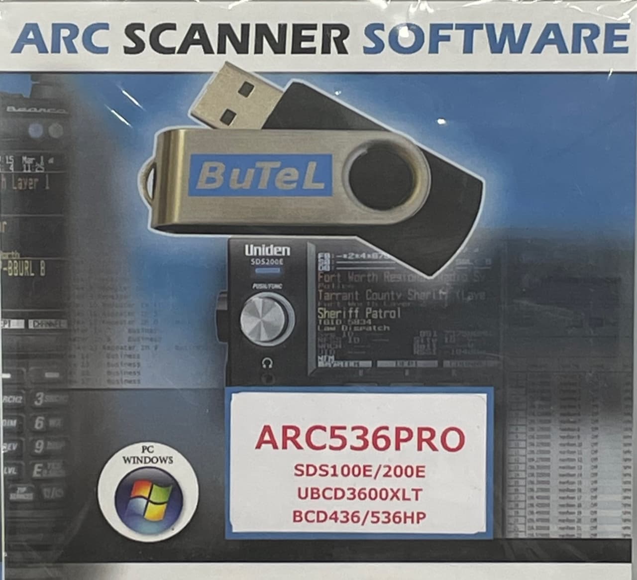 BUTEL ARC-536 PRO oprogramowanie do skanerów Uniden UBCD 3600 XLT, SDS-100-E, SDS-200-E, BCD436HP, BCD536HP