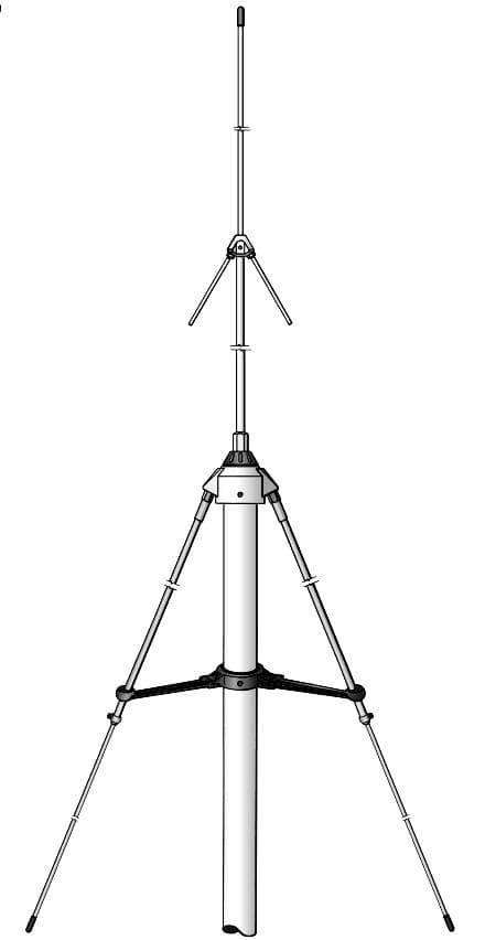 SIRIO STARDUSTER M-400 antena bazowa 26.5-30MHz pasmo CB / KF 10m 1/4 fali