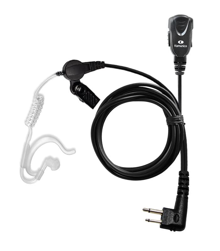 Komunica PWR-TUB-M-EH dyskretna mikrofonosłuchawka z fonowodem i zausznikiem 2-pin Motorola / HYT / Yaesu