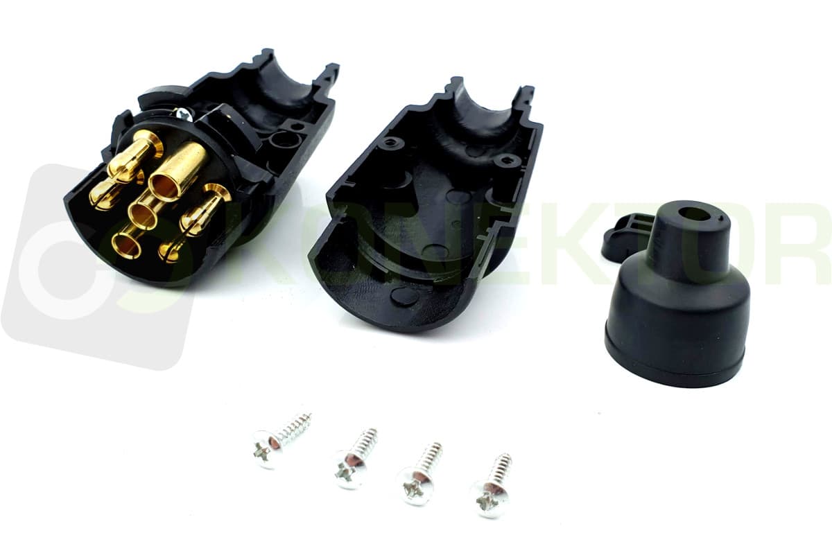 Wtyk do przyczepy samochodowej 12/24V, 7-pin, plastikowy