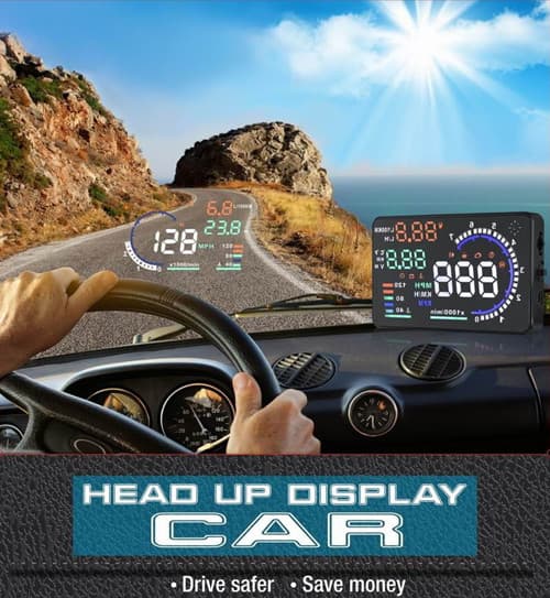 Wyświetlacz Head-Up Display A8 projektor HUD 5.5" do Twojego auta - pod OBD-2