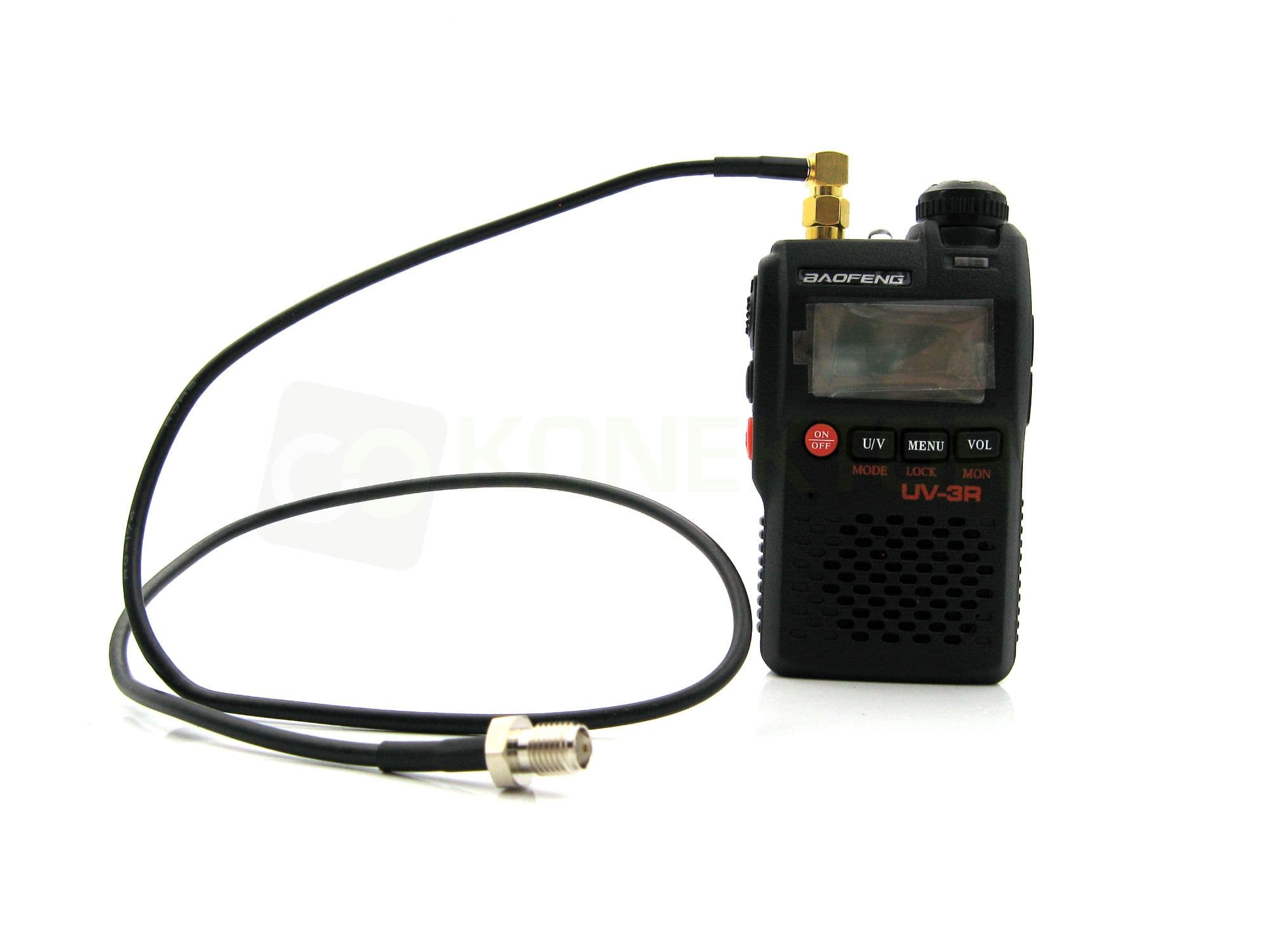 Kątowy adapter na kablu 100cm wtyk SMA/gniazdo SMA cienki kabel RG-174 - pigtail Radiora np. Baofeng, Wouxun, Yaesu, Icom, skanery, SDR itp.