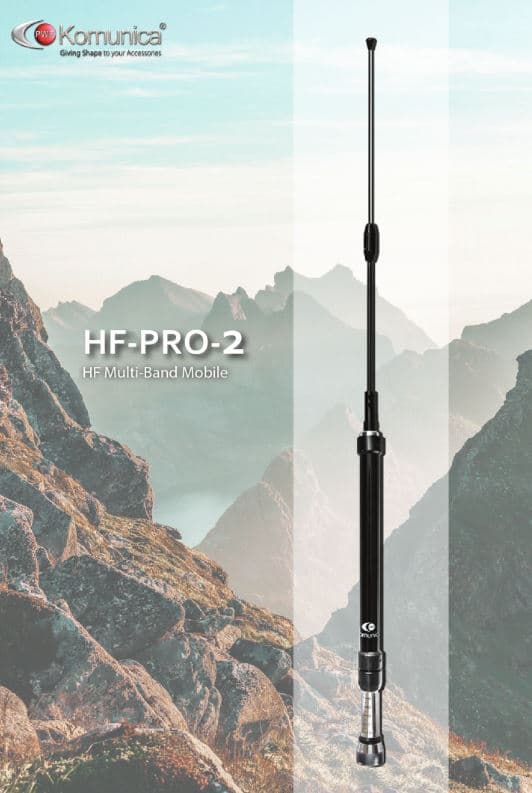 KOMUNICA HF-PRO-2 Antena KF wielopasmowa do auta, na balkon 7-30/50MHz długość ok. 260cm złącze PL