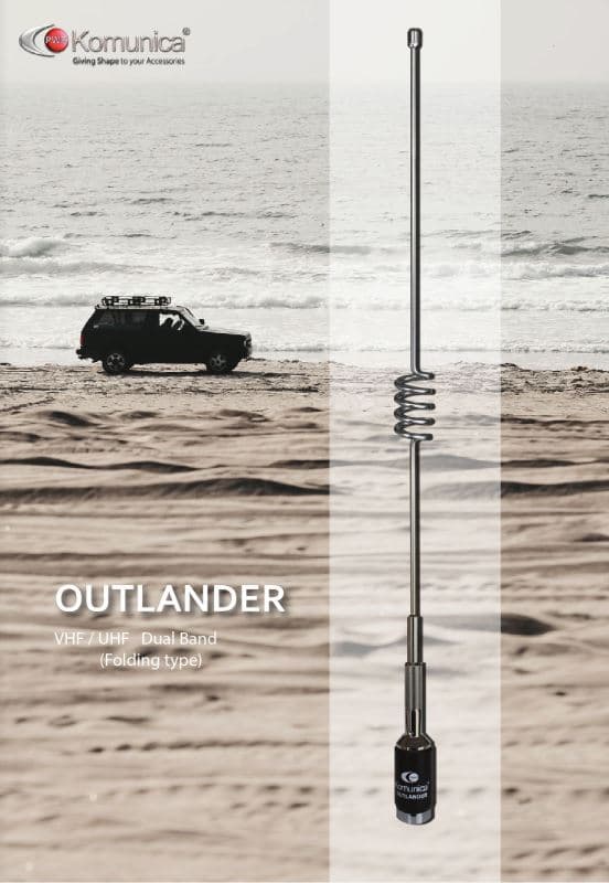 KOMUNICA OUTLANDER superwytrzymała antena VHF/UHF długość 90cm np. do OFF-ROAD