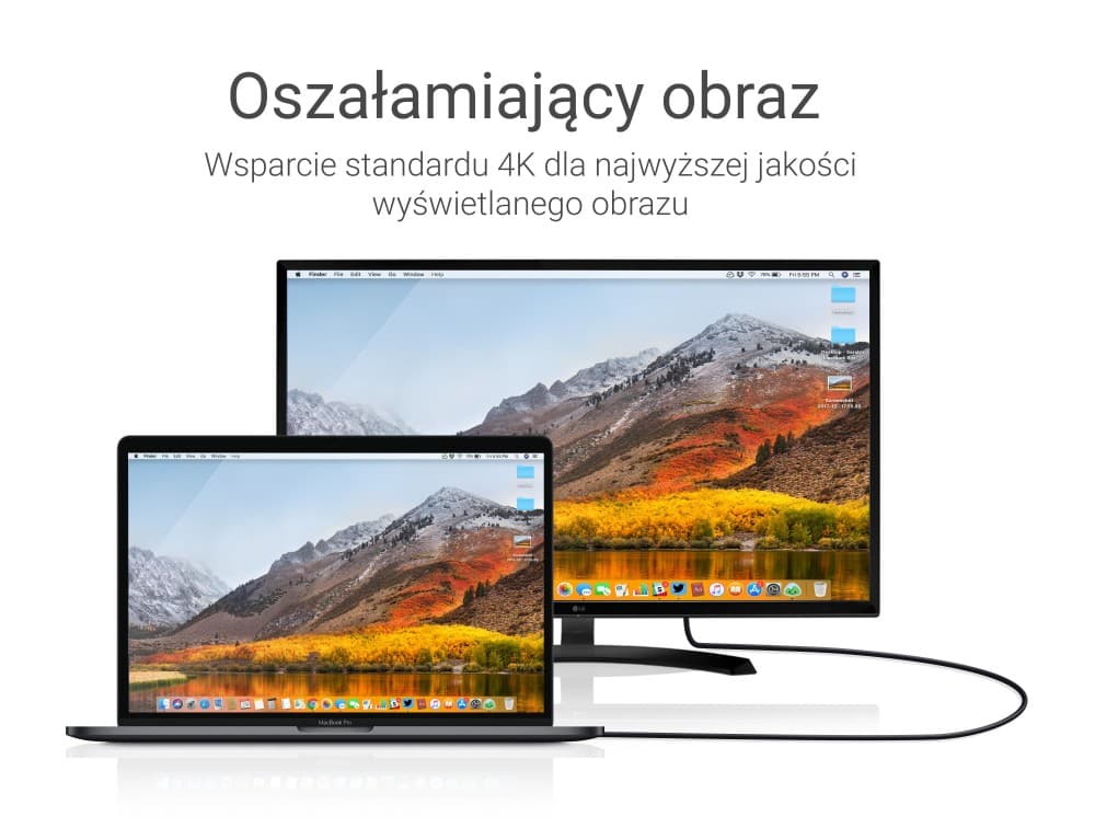 Kabel przewód zasilający USB-C 3.1 100cm Power Delivery 100W 10Gbps SUPERJAKOŚĆ Green Cell KAB38