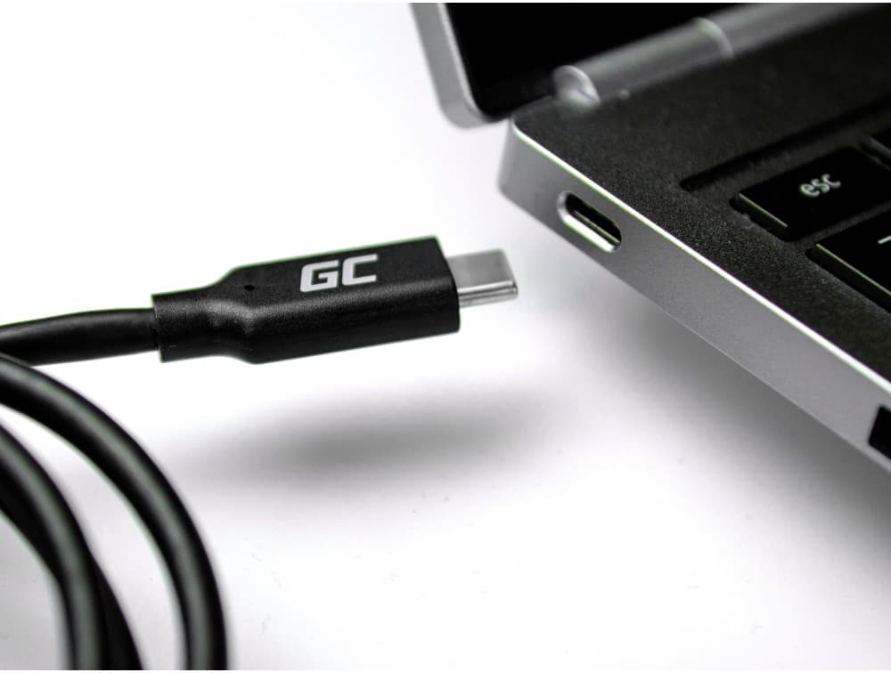Kabel przewód zasilający USB-C 3.1 100cm Power Delivery 100W 10Gbps SUPERJAKOŚĆ Green Cell KAB38
