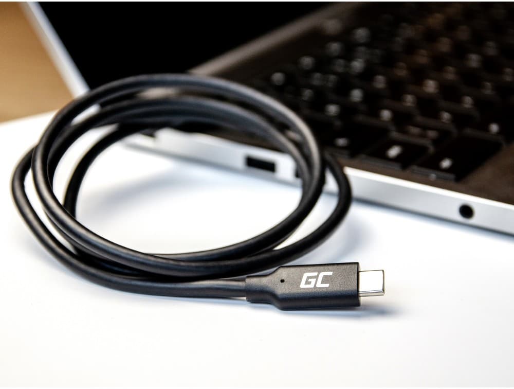 Kabel przewód zasilający USB-C 3.1 100cm Power Delivery 100W 10Gbps SUPERJAKOŚĆ Green Cell KAB38
