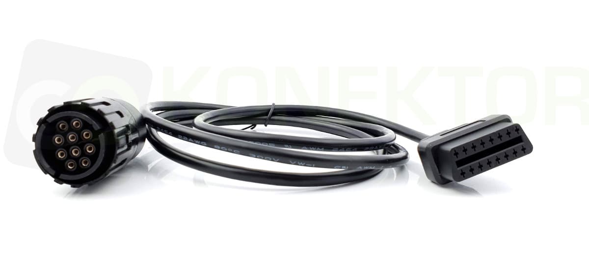 ADAPTER BMW 10-PIN do OBD-II przejściówka do ICOM D - motocykle BMW serie F, K, R, S - Łódź, Zbąszyńska 2