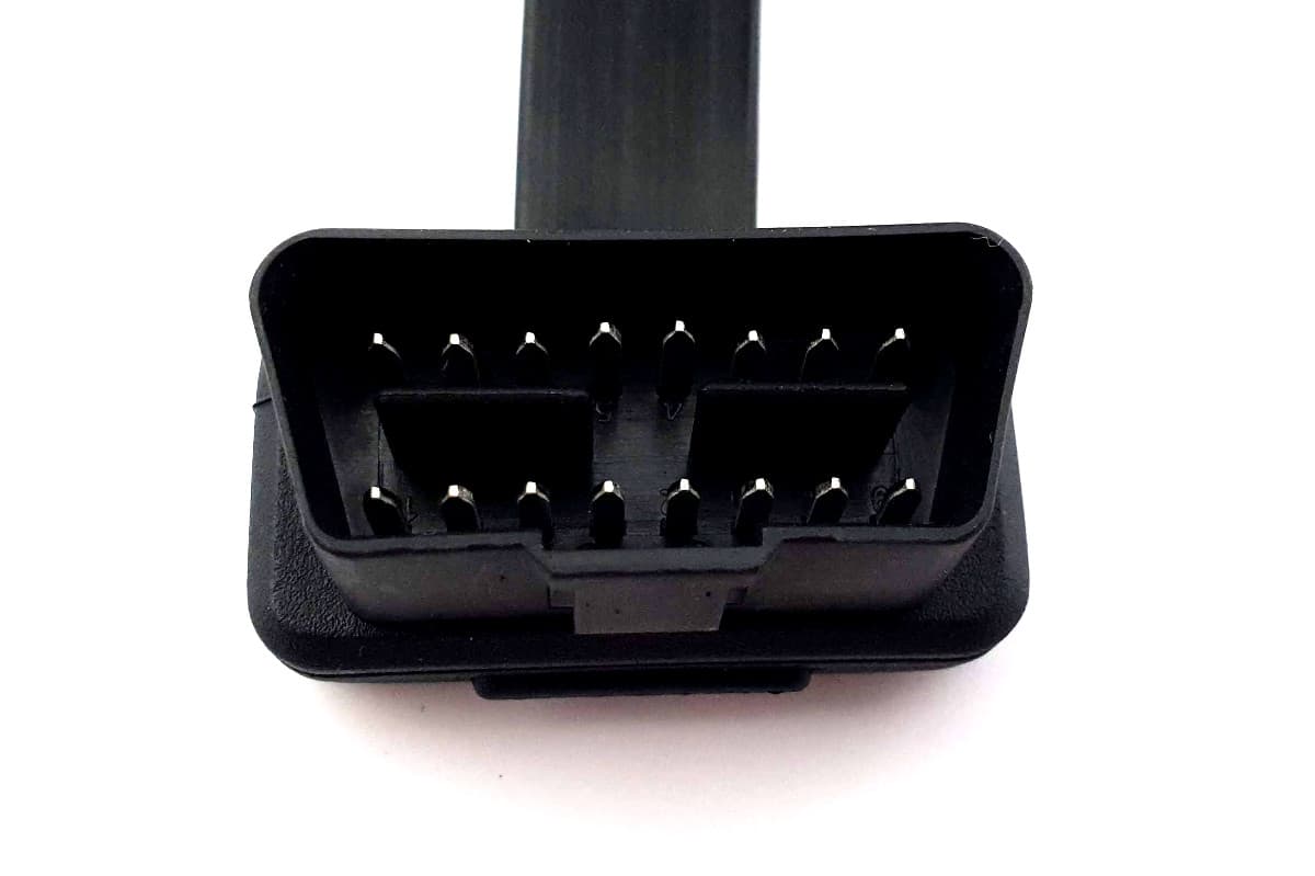Przedłużacz OBD-II 55cm gniazdo/wtyk OBD-II 16-pin PŁASKI KABEL 16-żyłowy 1:1 np. do interfejsów diagnostycznych - Łódź, Zbąszyńska 2