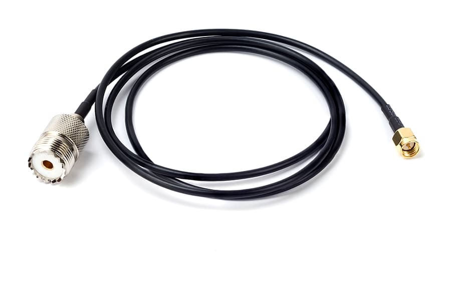 Adapter na kablu 100cm przejściówka SMA-M (męskie) / UHF do UC-1 np. do Wouxun KG-UV8D, KG-UV9D, TYT MD-2017, MD-UV380 - RADIORA PTFE/Gold