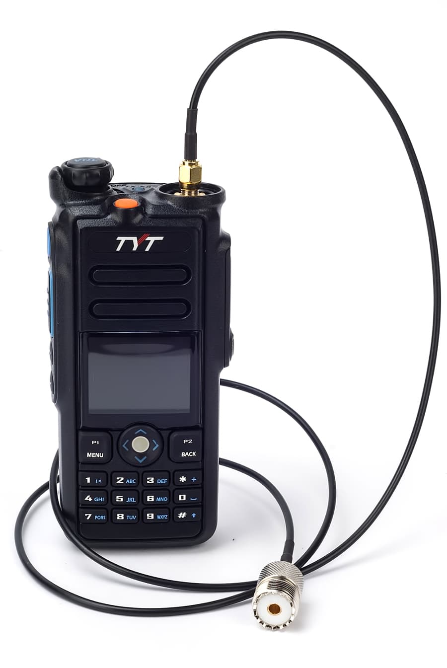 Adapter na kablu 50cm przejściówka SMA-M (męskie) / UHF do UC-1 np. do Wouxun KG-UV8D, KG-UV9D, TYT MD-2017, MD-UV380 - RADIORA PTFE/Gold