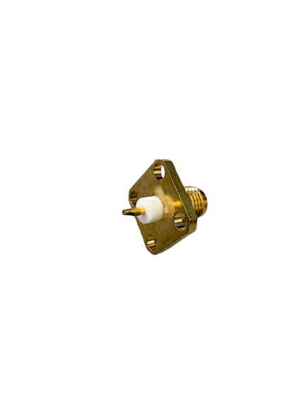 Gniazdo panelowe SMA (do wtyku SMA) do obudowy, prostokątne RADIORA PTFE/Gold (gniazdo panelowe SMA-F)
