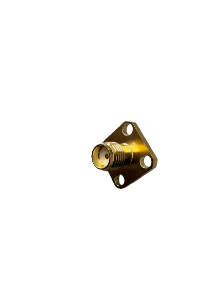 Gniazdo panelowe SMA (do wtyku SMA) do obudowy, prostokątne RADIORA PTFE/Gold (gniazdo panelowe SMA-F)