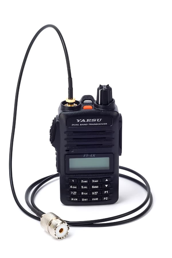 Adapter na kablu 50cm przejściówka SMA-F (żeńskie) / UHF do UC-1 np. do Baofeng UV-5R, UV-82 - RADIORA PTFE/Gold