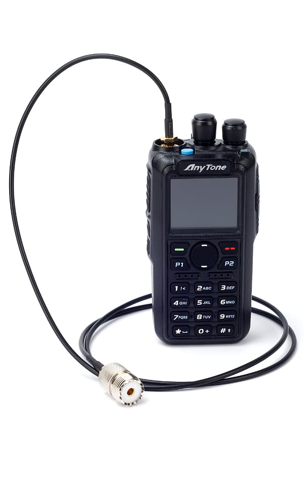 Adapter na kablu 50cm przejściówka SMA-F (żeńskie) / UHF do UC-1 np. do Baofeng UV-5R, UV-82 - RADIORA PTFE/Gold