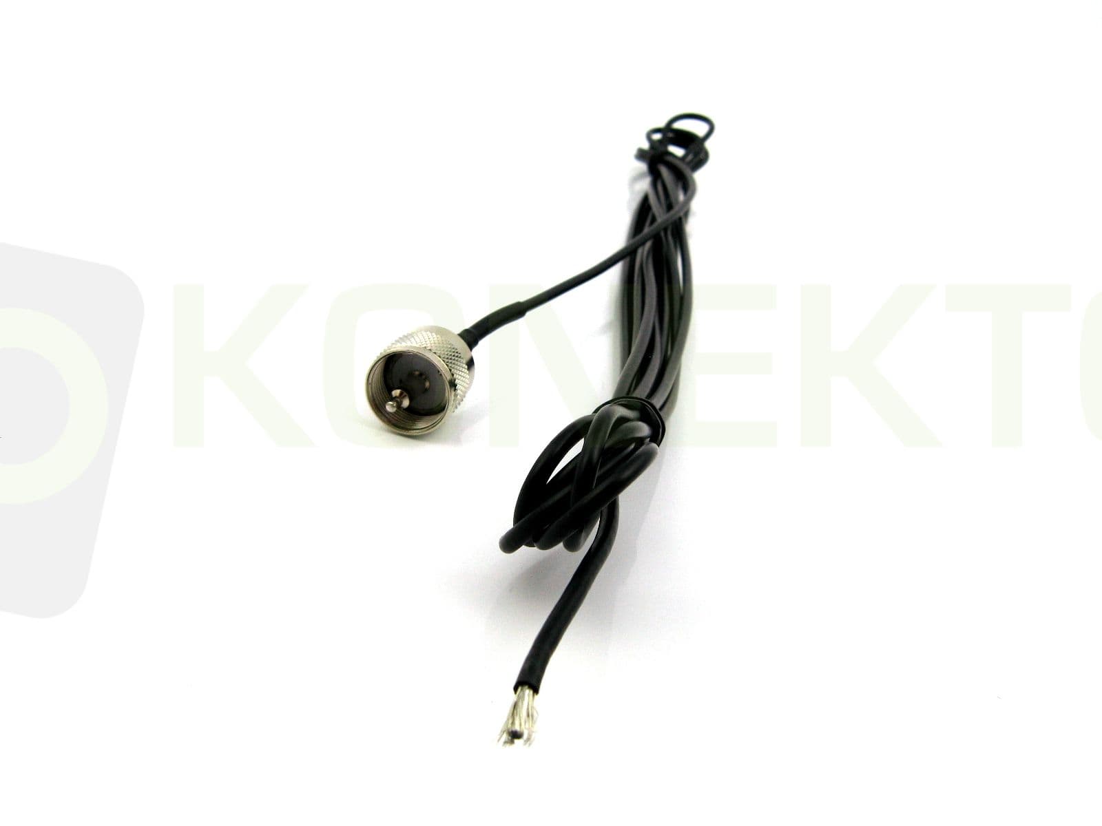 Cienki kabel naprawczy do anteny CB 4m RG-174 zalutowany wtyk UC-1 średnica kabla 3mm - oryginał PRESIDENT np. Virginia New York