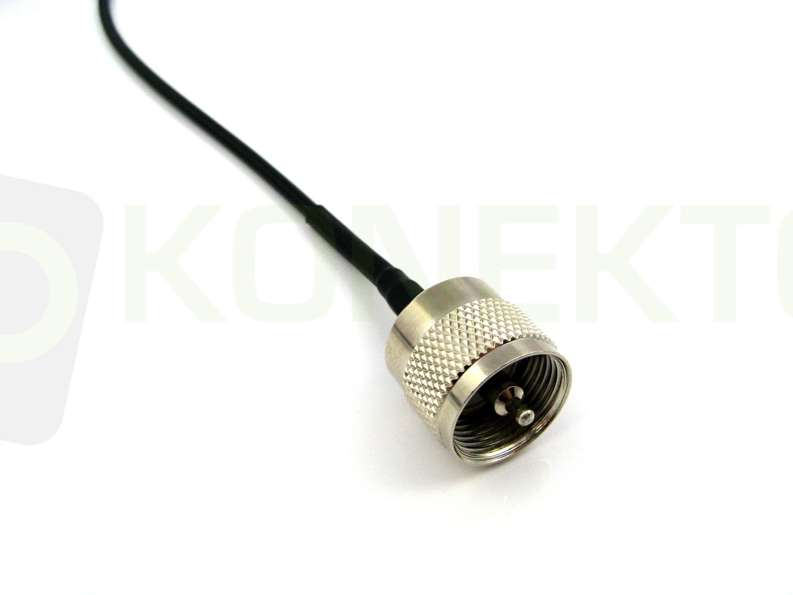 Cienki kabel naprawczy do anteny CB 4m RG-174 zalutowany wtyk UC-1 średnica kabla 3mm - oryginał PRESIDENT np. Virginia New York
