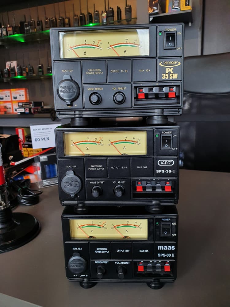 Jetfon PC-35-SW zasilacz impulsowy 35A wskaźniki V/A, regulacja napięcia 9-15V, solidna obudowa