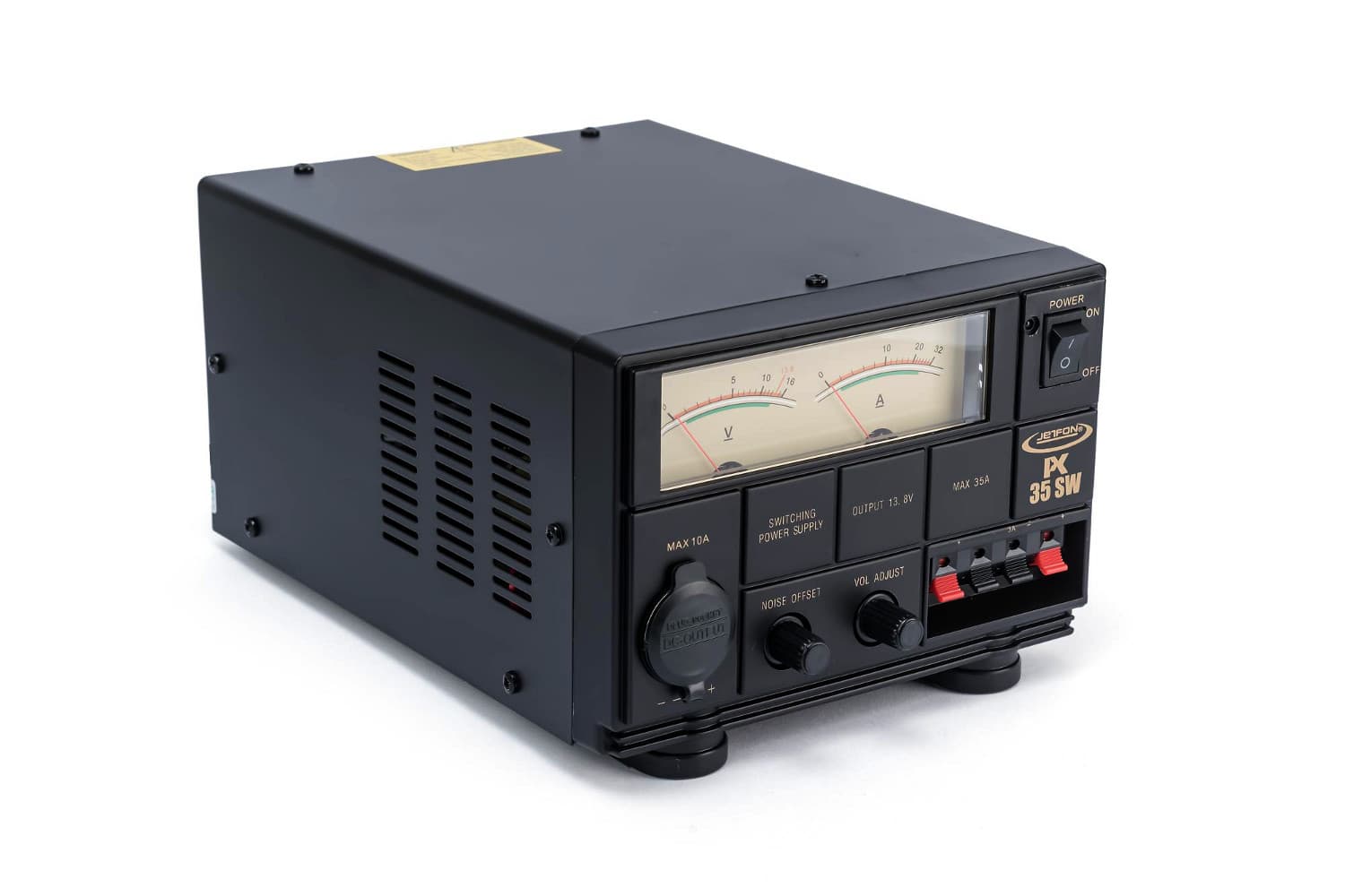 Jetfon PC-35-SW zasilacz impulsowy 35A wskaźniki V/A, regulacja napięcia 9-15V, solidna obudowa