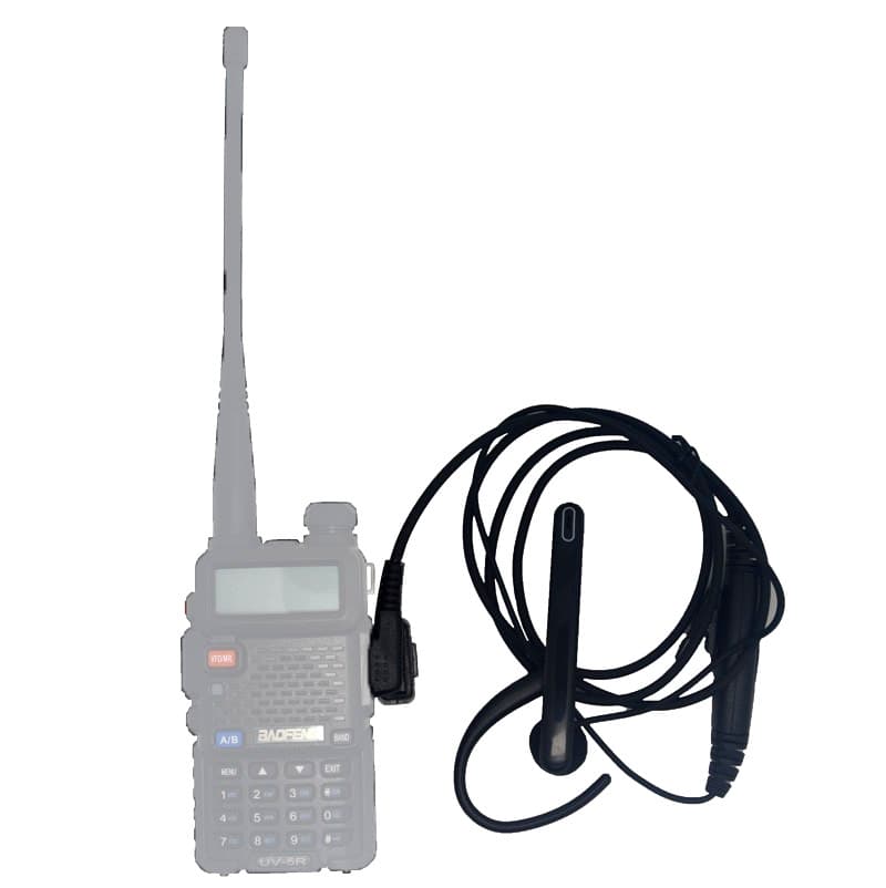 Mikrofonosłuchawka z pałąkiem do Baofeng UV-5R, UV-82, BF-888-S, UV-B5, UV-B6, wtyk K Kenwood - zestaw słuchawkowy do pracy, ASG, OSP, WOT