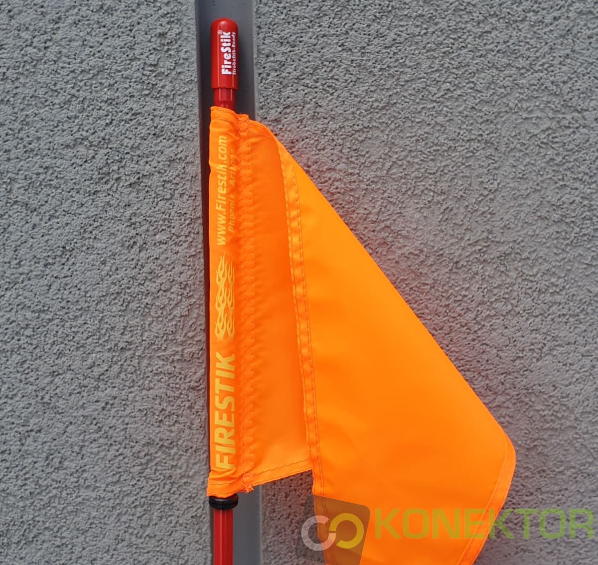 FireStik SR9-2PC RED flaga bezpieczeństwa + maszt 270cm (chorągiewka) np. do quada, roweru, buggy, terenówki, skutera itd. (maszt offroad)