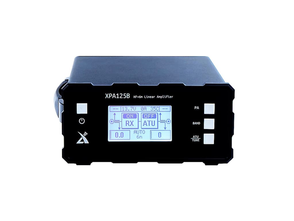 Wzmacniacz mocy XIEGU XPA125B 125W, HF + 6m, skrzynka antenowa np. do G90, X5105, Yaesu FT-818, FT-817