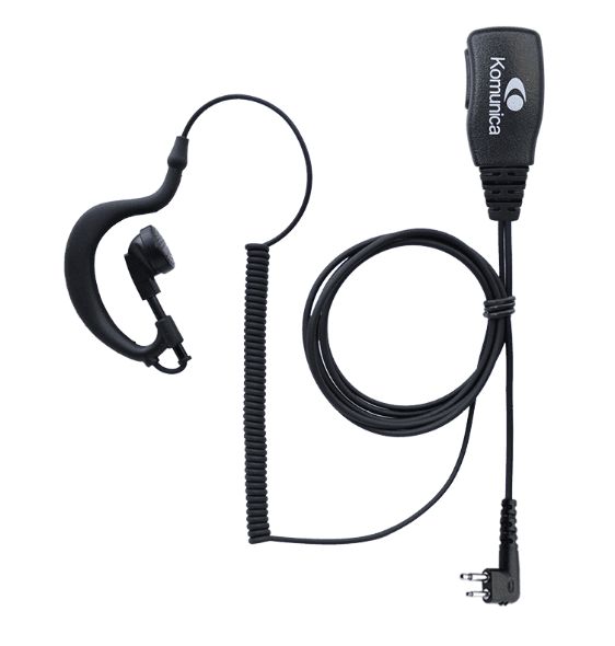 Komunica KP-2203 mikrofonosłuchawka z zausznikiem 2-pin Motorola / HYT / Yaesu