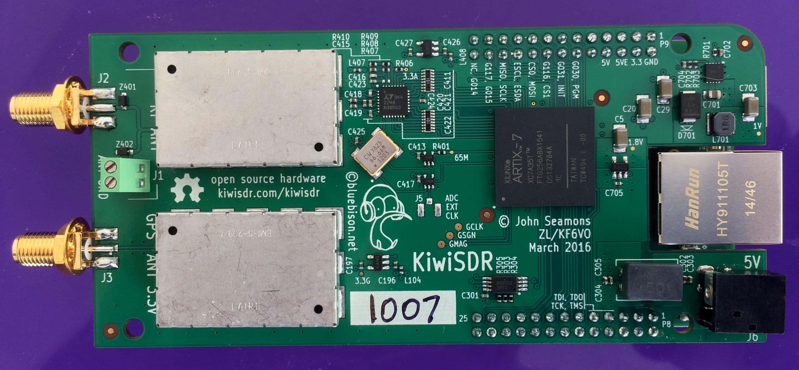 KiwiSDR odbiornik SDR wysokiej klasy 10 kHz - 30 MHz KF, odbiornik GPS