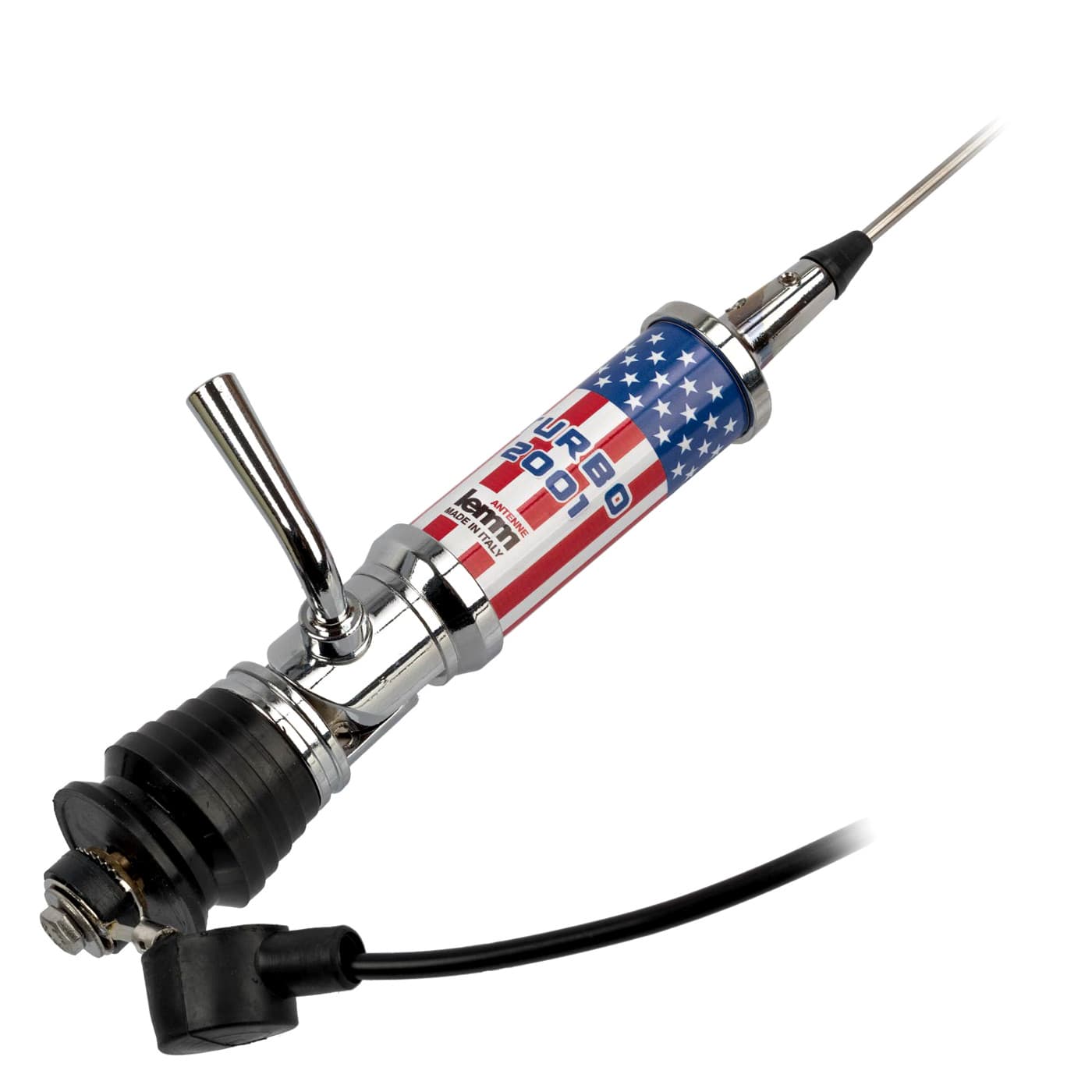 LEMM AT-2001 TURBO edycja USA Antena CB montażowa 200 cm kabel 4m (Lemm AT2001 Turbo)