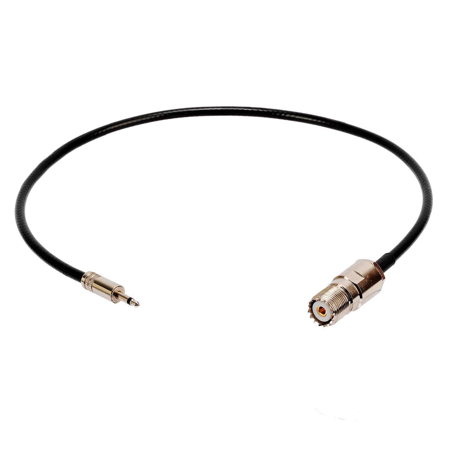Adapter na kablu: wtyk jack 3.5mm + 50cm H-155 + gniazdo UHF  - pigtail Radiora np. do odbiorników globalnych Tecsun, Sangean, XHDATA itp.